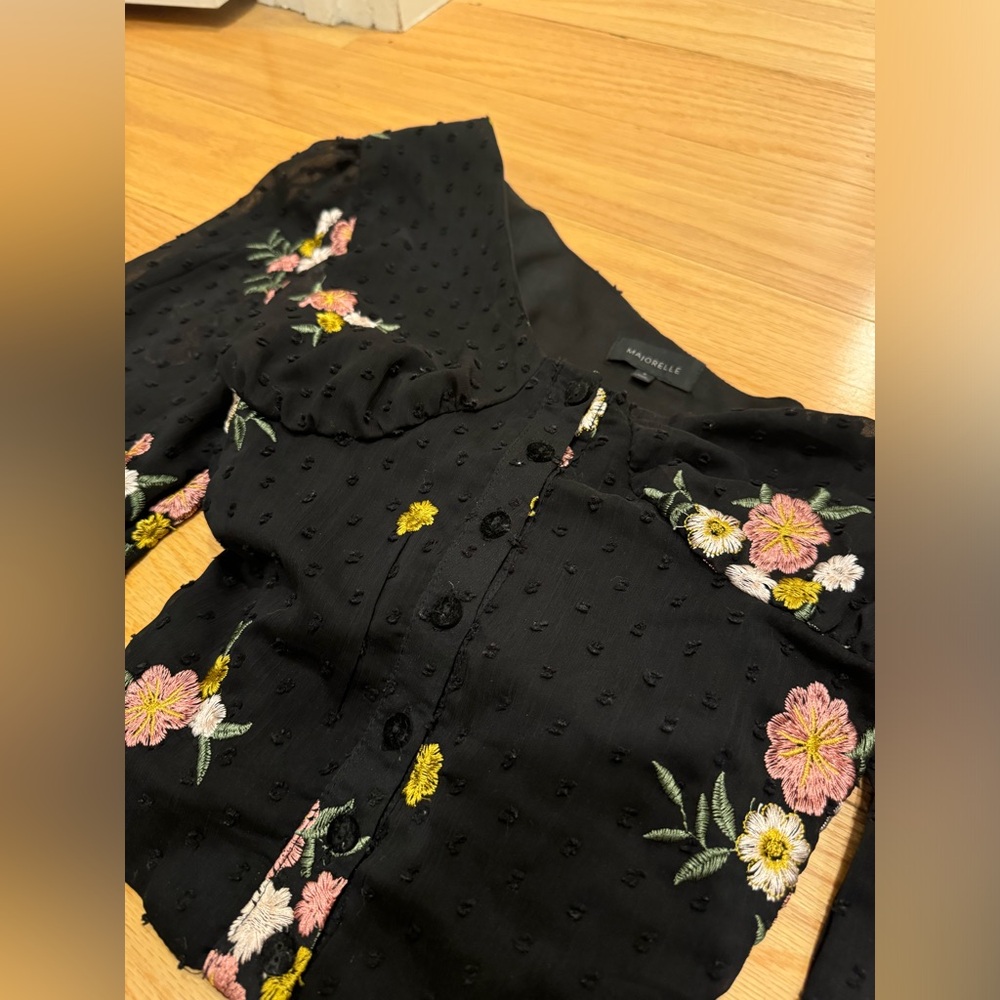 Majorelle Embroidered Top